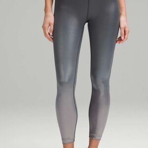Lululemon Athletica Gray High-Waisted Leggings with Ombre Gradient